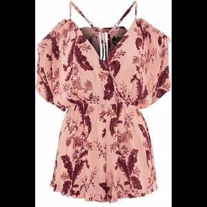 Floral Cold Shoulder Romper